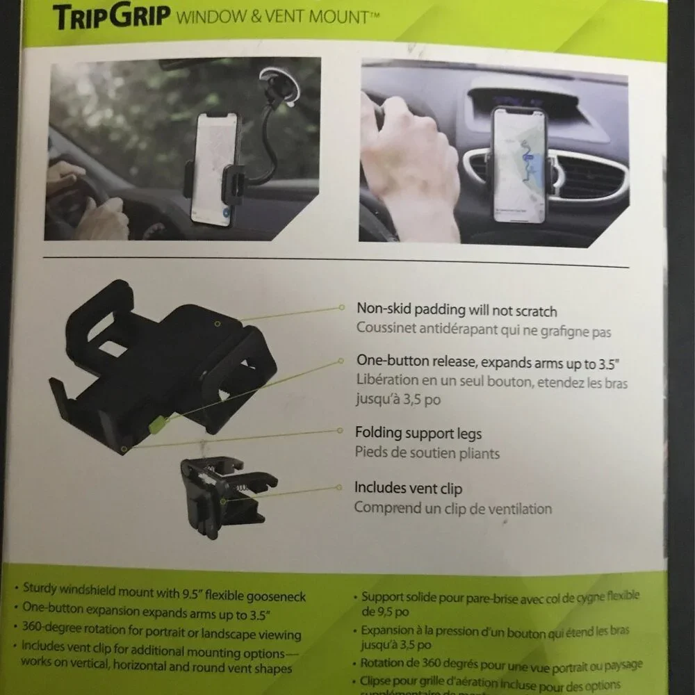 Bracketron TripGrip Window & Vent Mount - Black***OPEN BOX